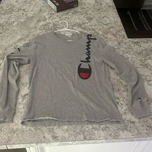 Champion Long Sleeve Shirt Grey, Men’s Small